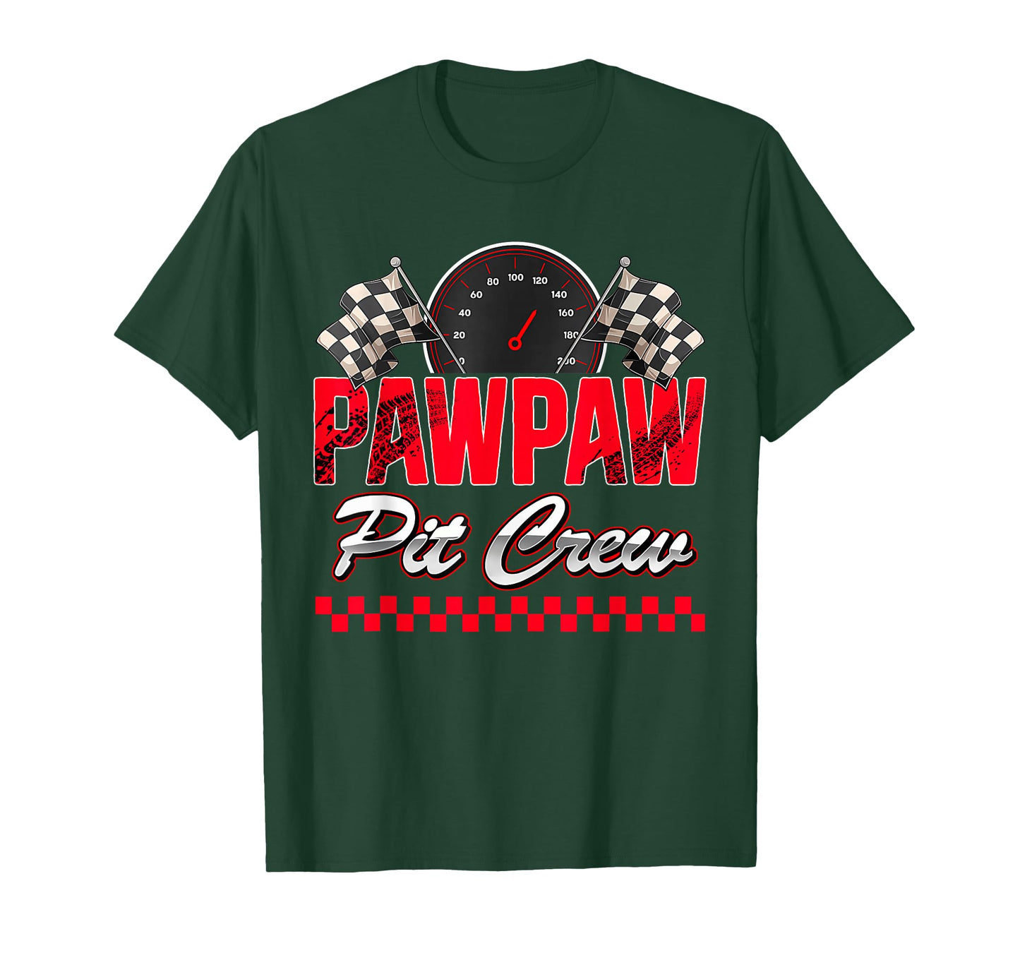 Pawpaw Pit Crew Race Car Birthday Boy Racing Family T-Shirt