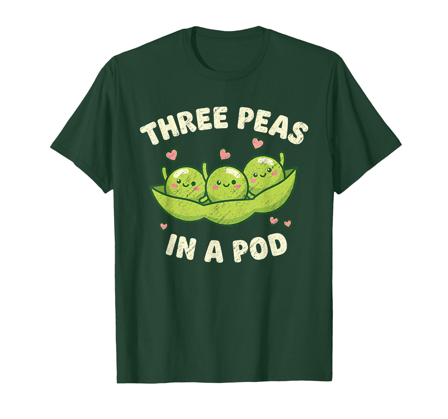 Funny Three Peas in A Pod Cute Kawaii T-Shirt