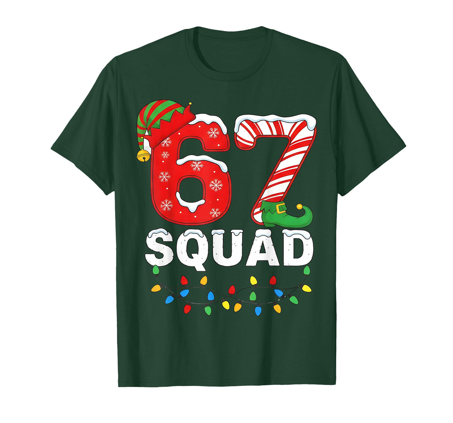 67 Squad Christmas 6 7 Pajamas Holiday Men Women Kids T-Shirt
