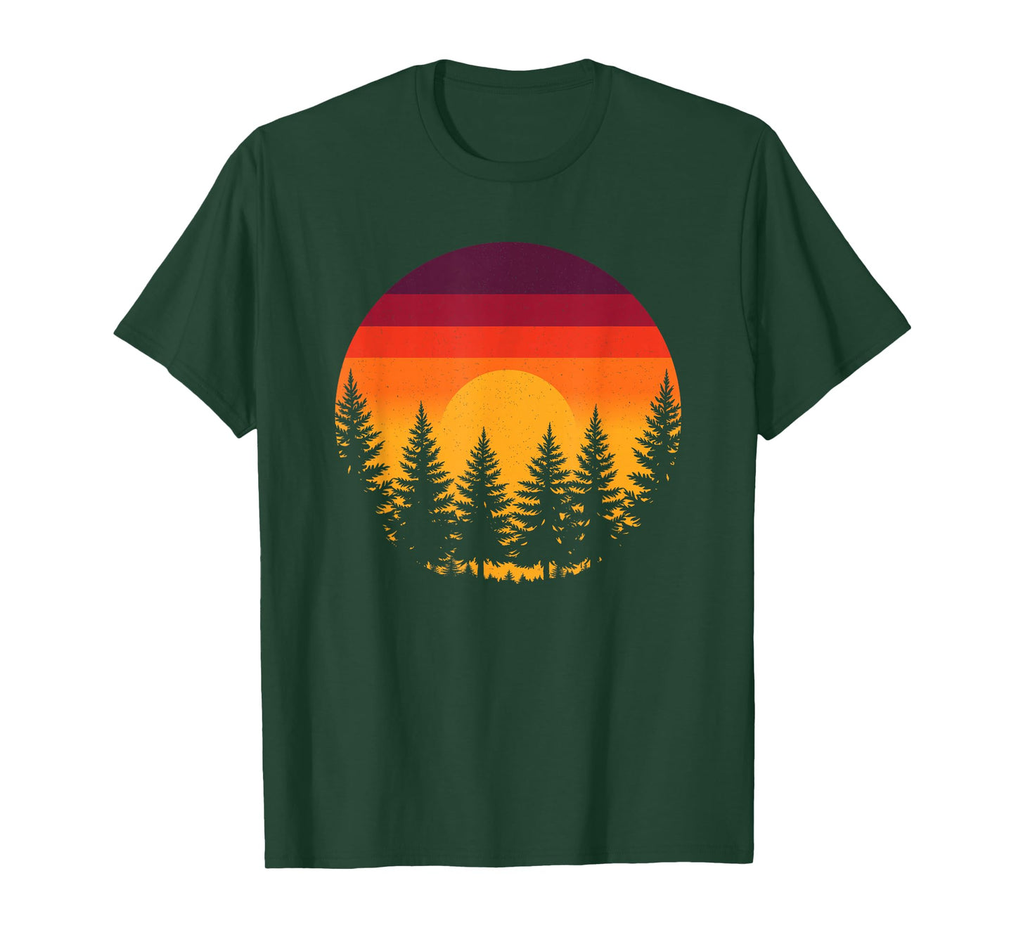 Mountain Forest Tree Nature Graphic Outdoor Hiking Adventure T-Shirt