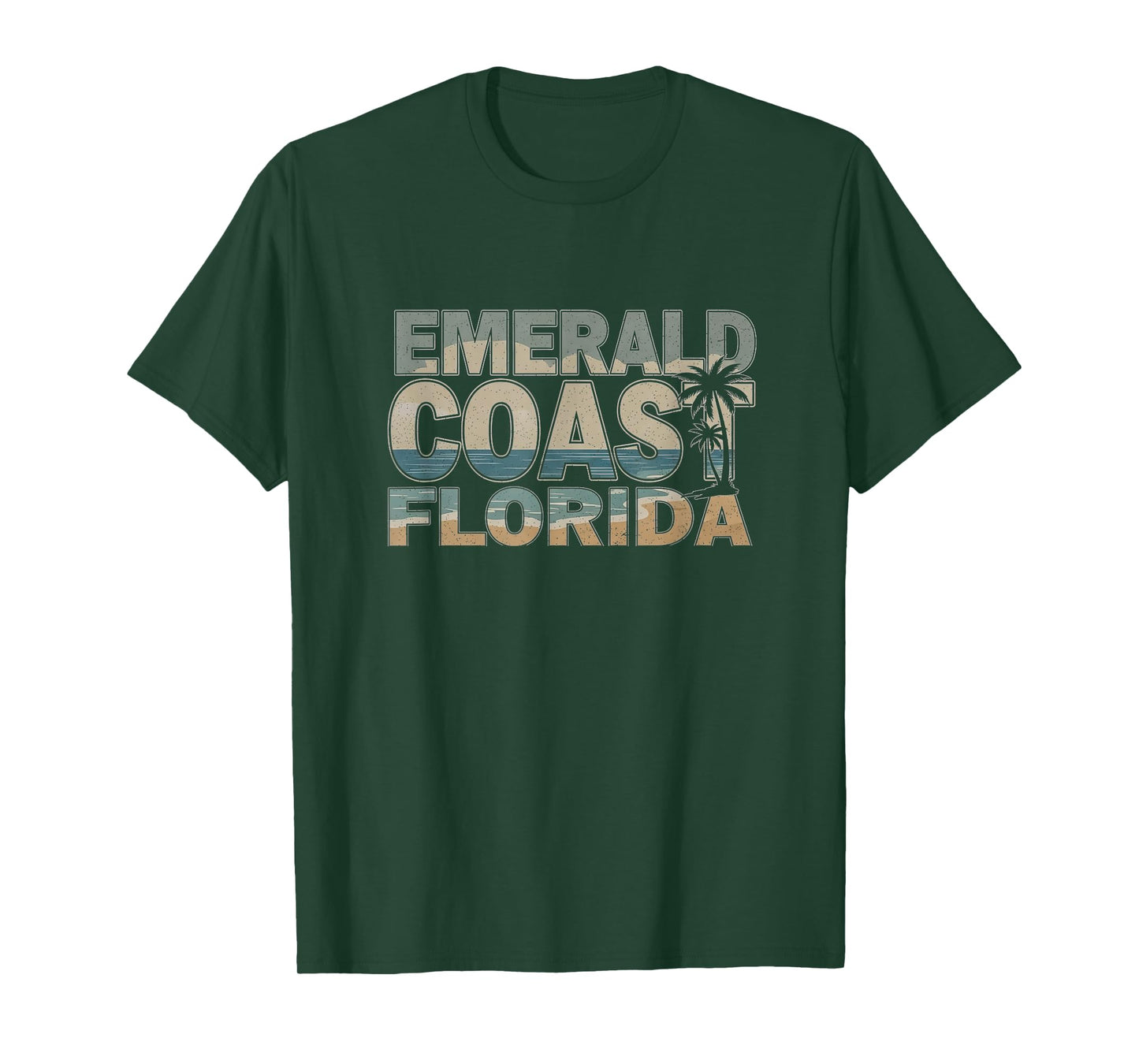 Retro Emerald Coast Florida Design T-Shirt