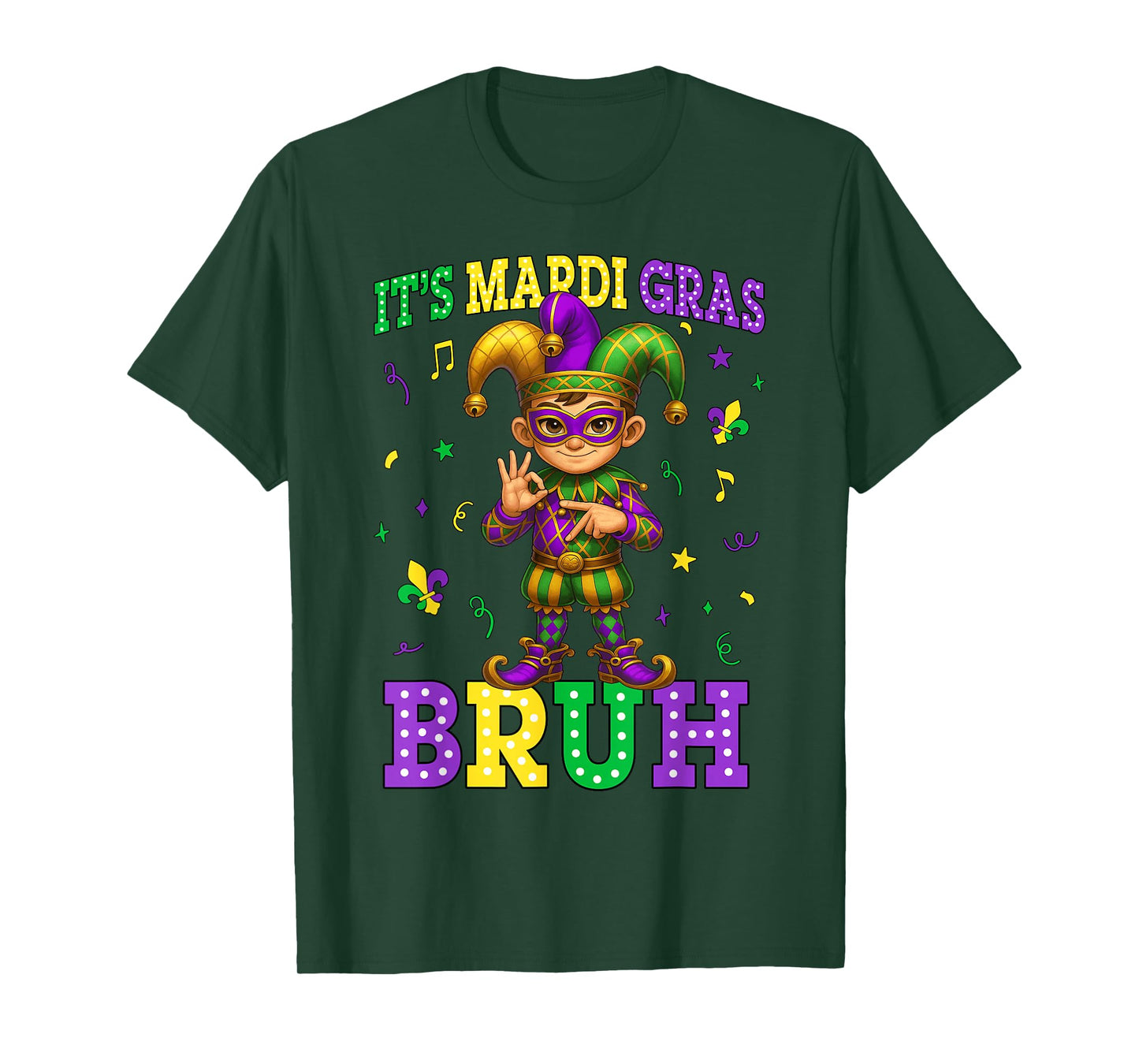 It's Mardi Gras Bruh Funny Six Seven 67 Meme Men Boy Kids T-Shirt