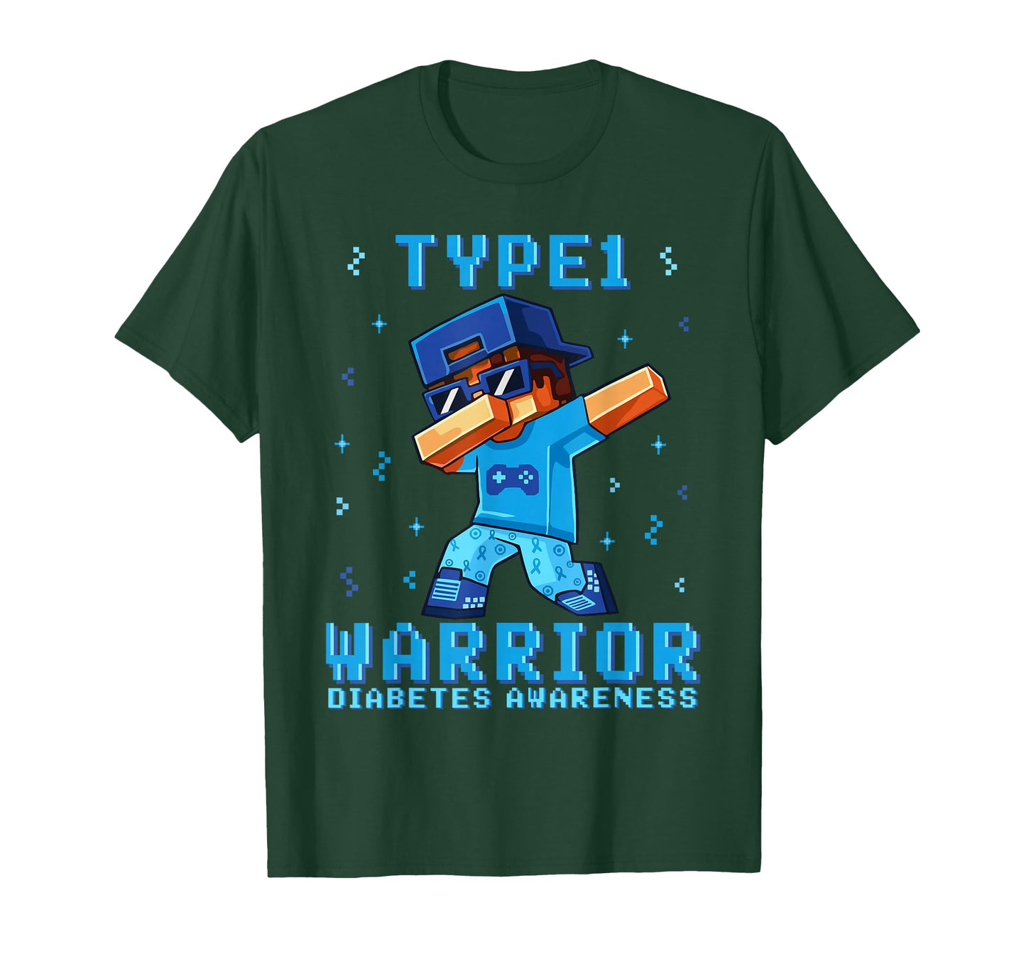 T1D Warrior Type 1 Diabetes Awareness Boys Kids Gamer T-Shirt