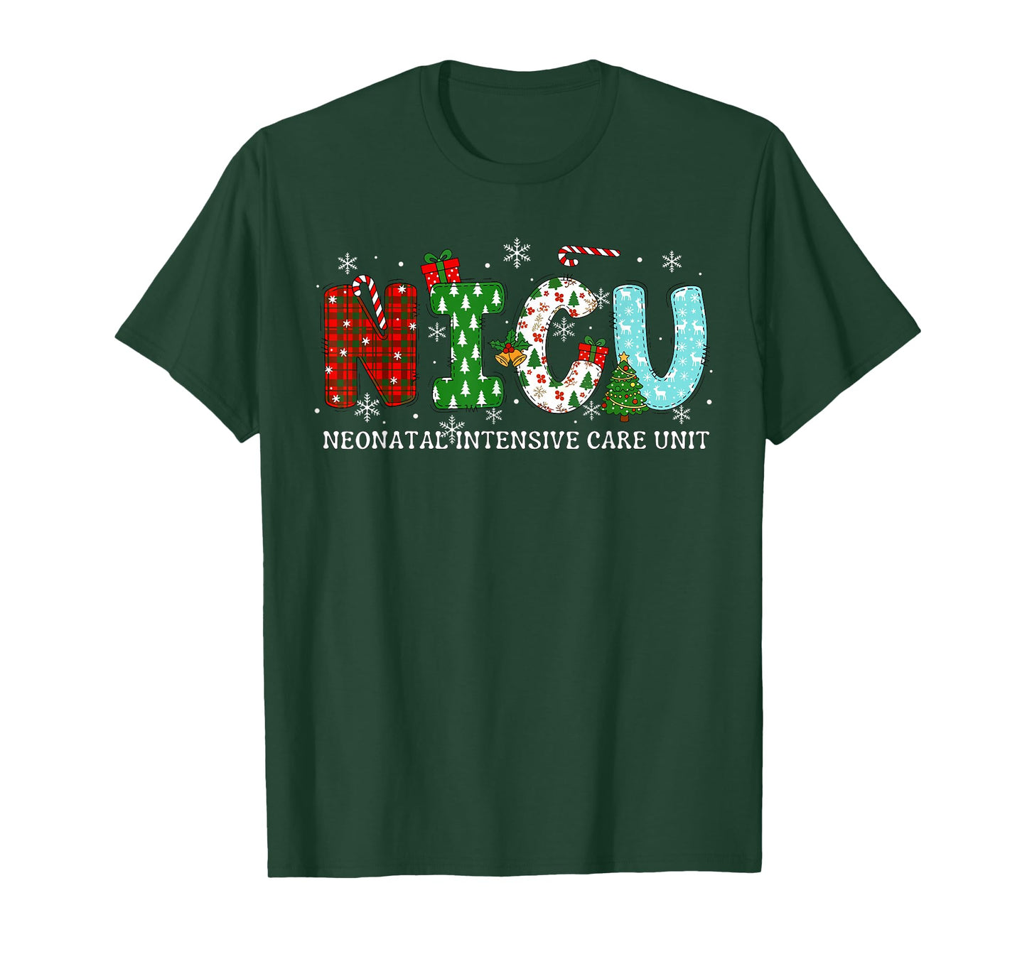 NICU Nurse Christmas Neonatal Intensive Care Unit Nursing T-Shirt