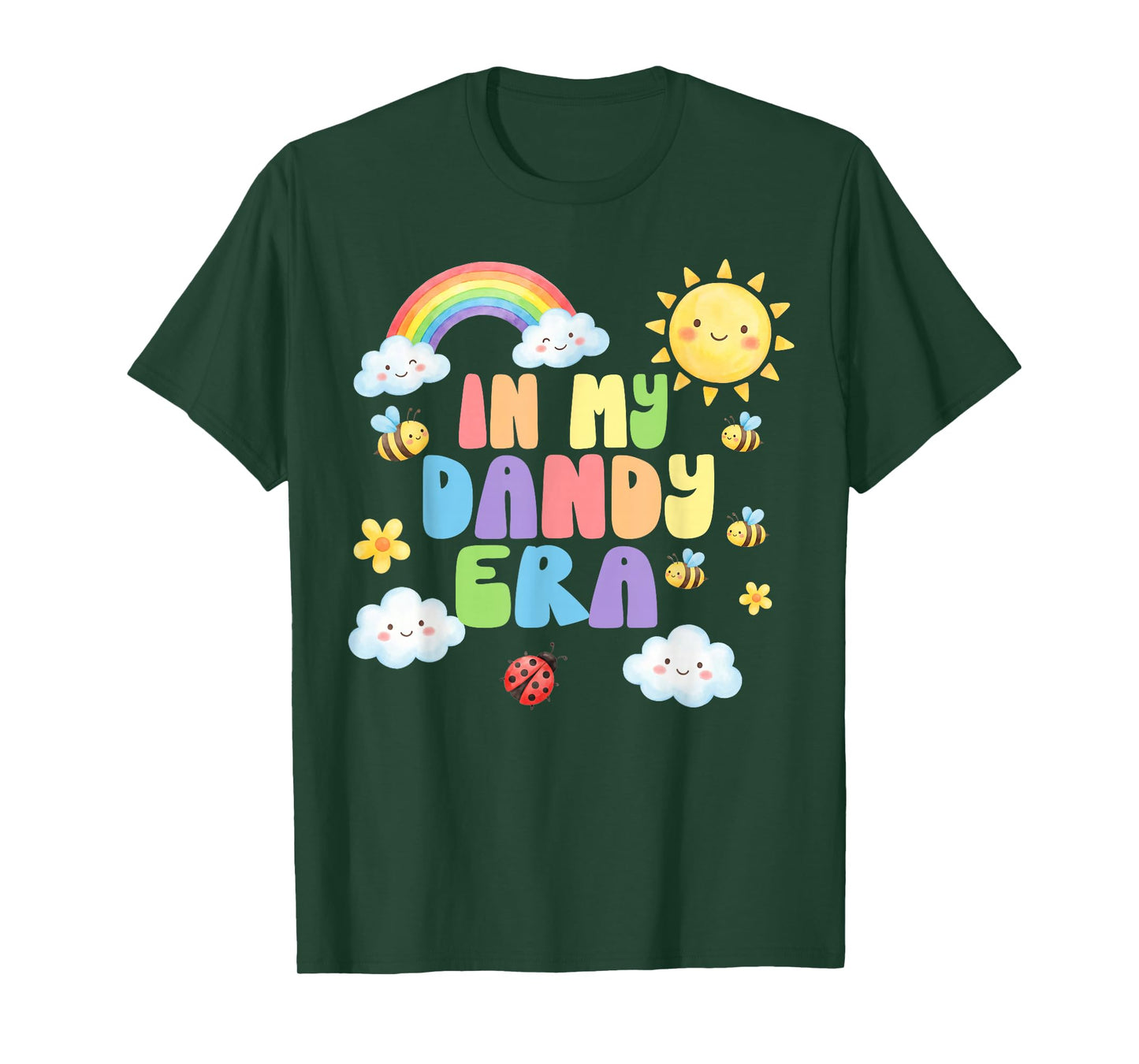 in My Dandy Era Funny Kids Cute Rainbow Teacher Kid Costume T-Shirt