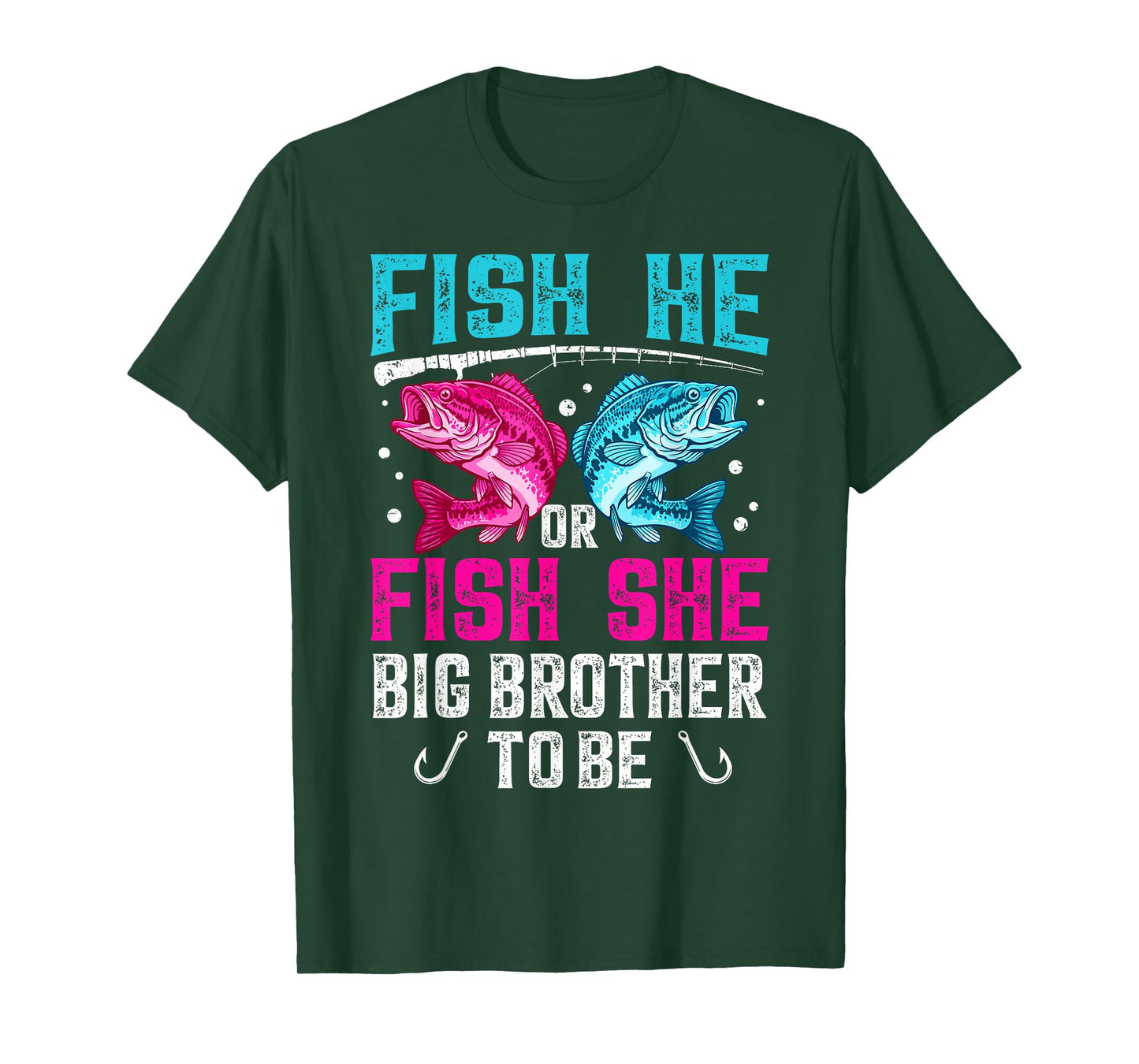 Fish He or She Big Brother to Be Gender Reveal Family T-Shirt