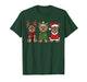 Retro Christmas Yorkshire Terrier Santa Reindeer Dog Lover T-Shirt