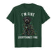 Black Labradoodle Christmas I'm Fine Everything is Fine T-Shirt