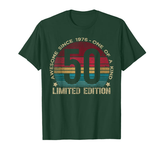 50 Year Old Gifts Vintage 1976 Limited Edition 50th Birthday T-Shirt