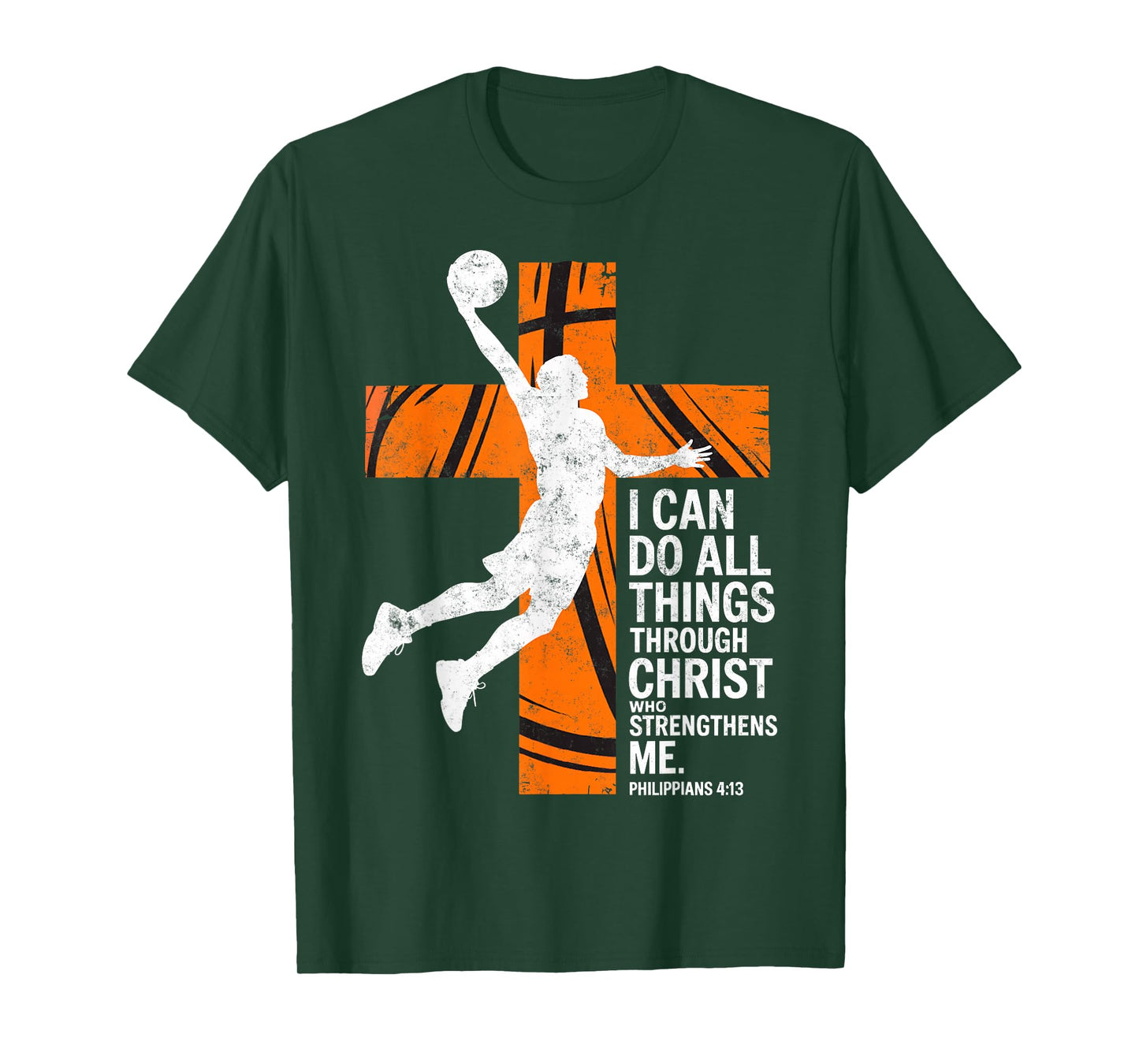I Can Do All ThingsThrough Jesus Christ Basketball Player T-Shirt