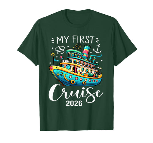My First Cruise 2026 Cute Family Kids Cruising Vacation T-Shirt