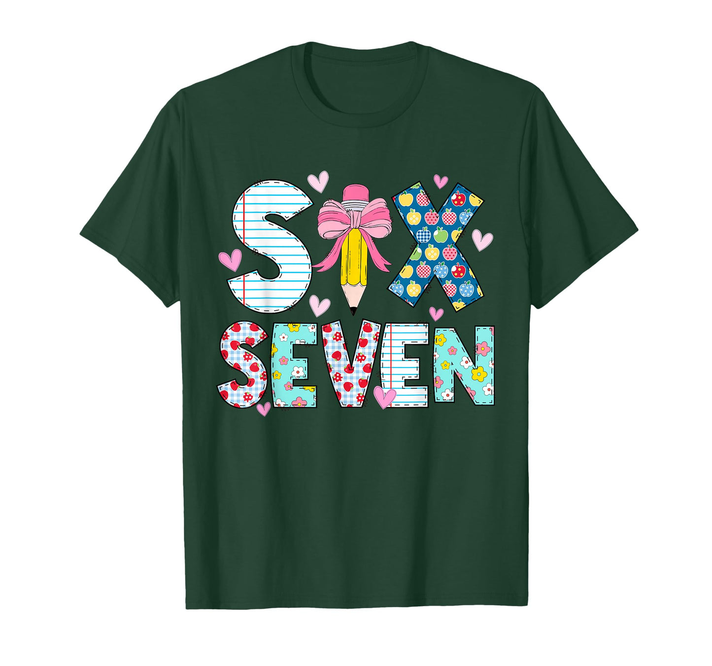 Six Seven Meme 67 Teacher Women Students Kids 6-7 Funny 6 7 T-Shirt