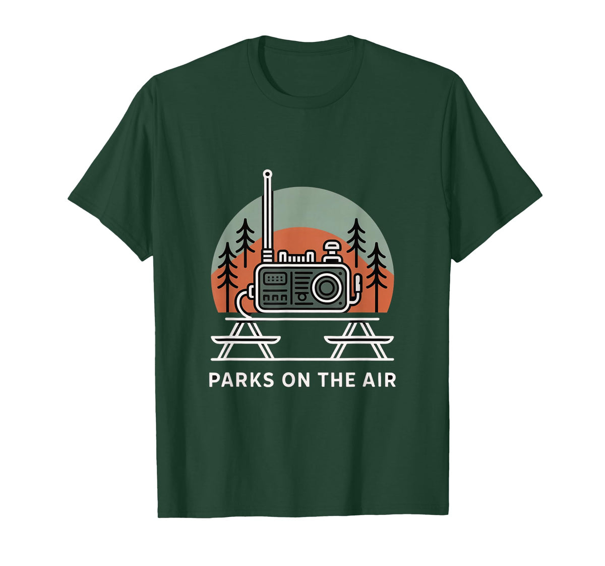 Parks On The Air Portable Ham Radio Operator Camping T-Shirt