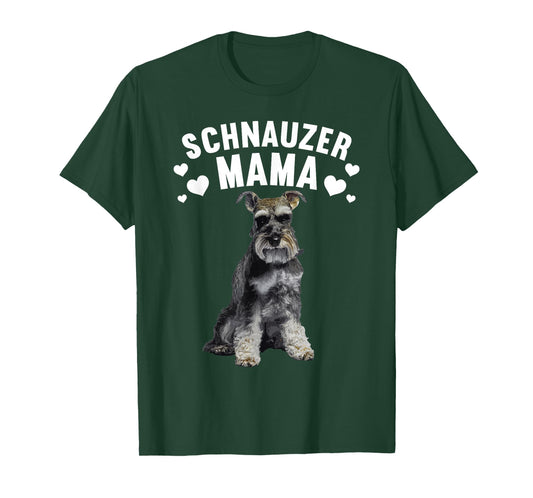 Funny Schnauzer Art for Women Girl Mom Schnauzer Dog Lover T-Shirt