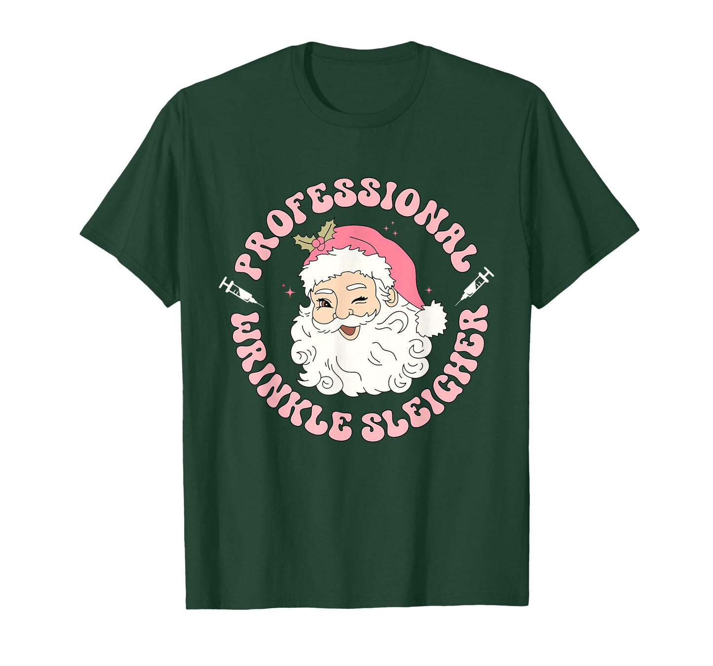 Professional Wrinkle Sleigher Botox Injector Nurse Christmas T-Shirt