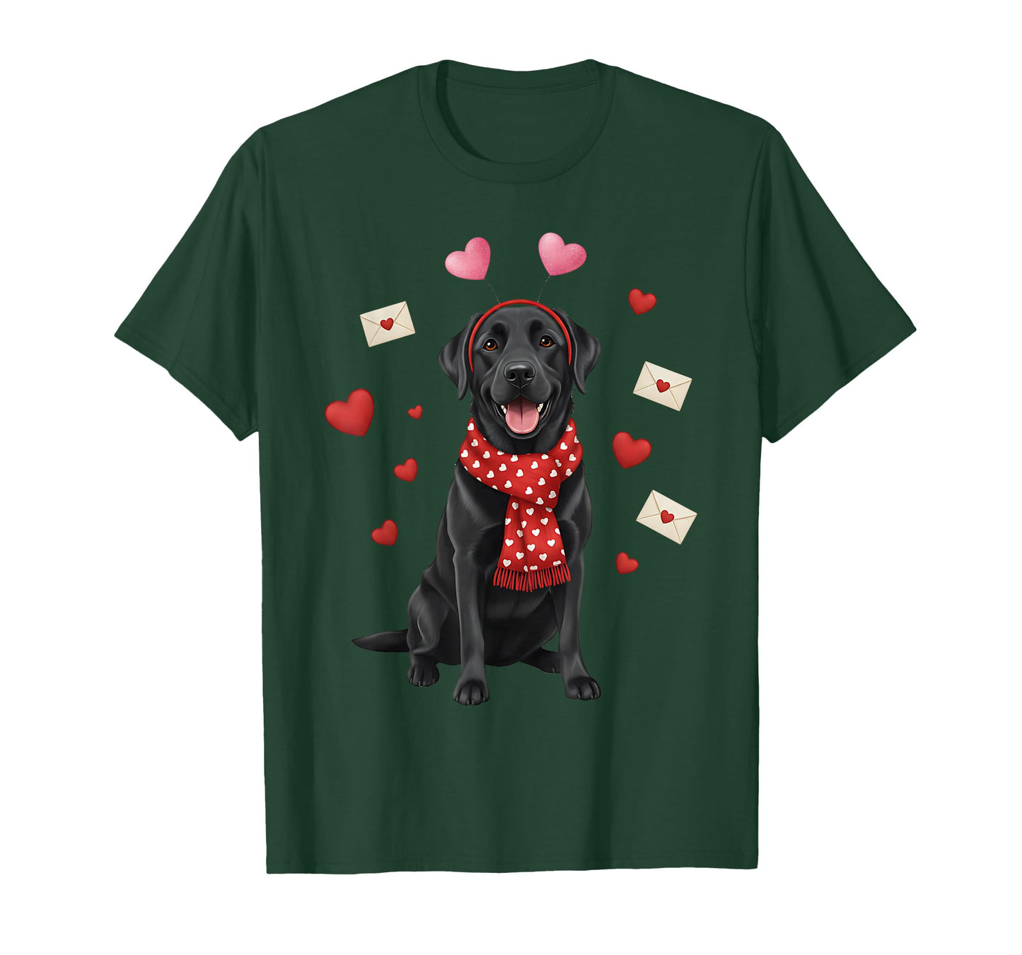 Cute Labrador Valentine’s Day Dog Mom - Funny Black Labrador T-Shirt