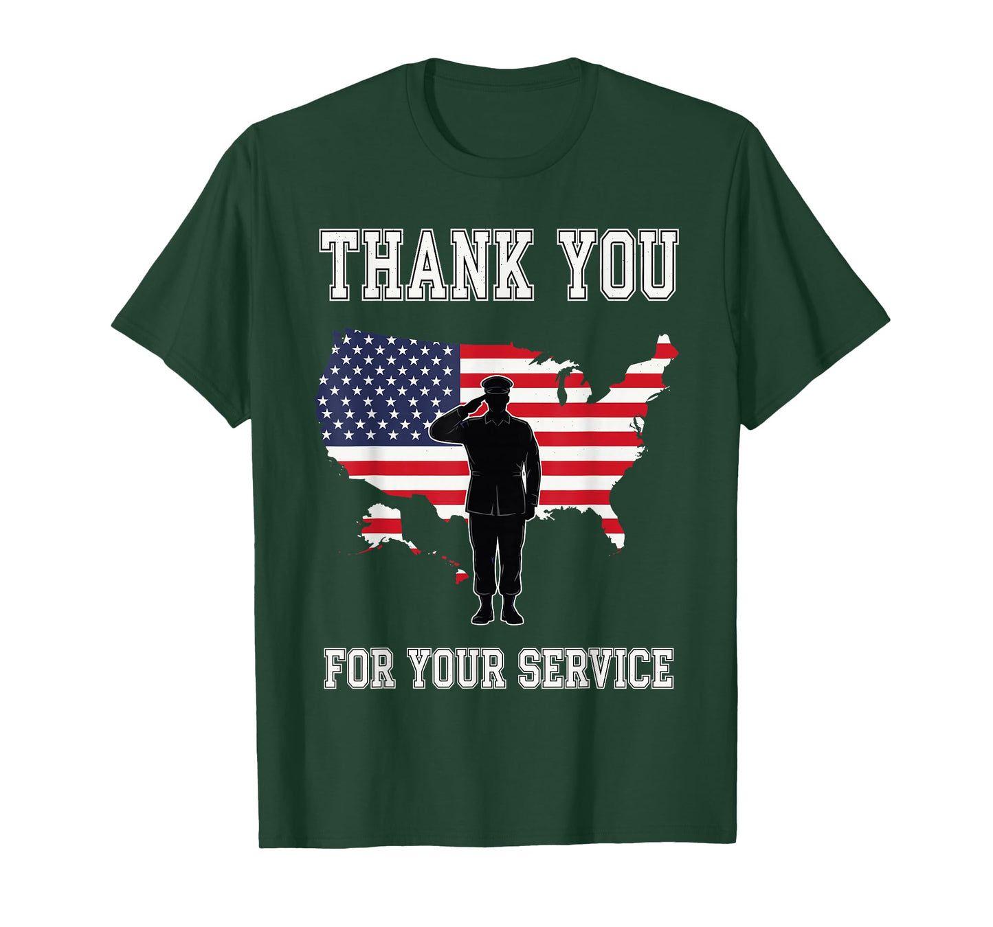 Thank You Veterans Shirt, American Flag Salute T-Shirt