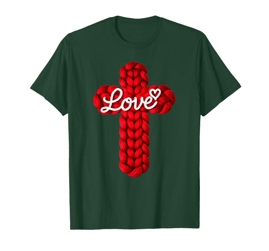 Christian Love Cross Faith Religious Valentines Christmas T-Shirt
