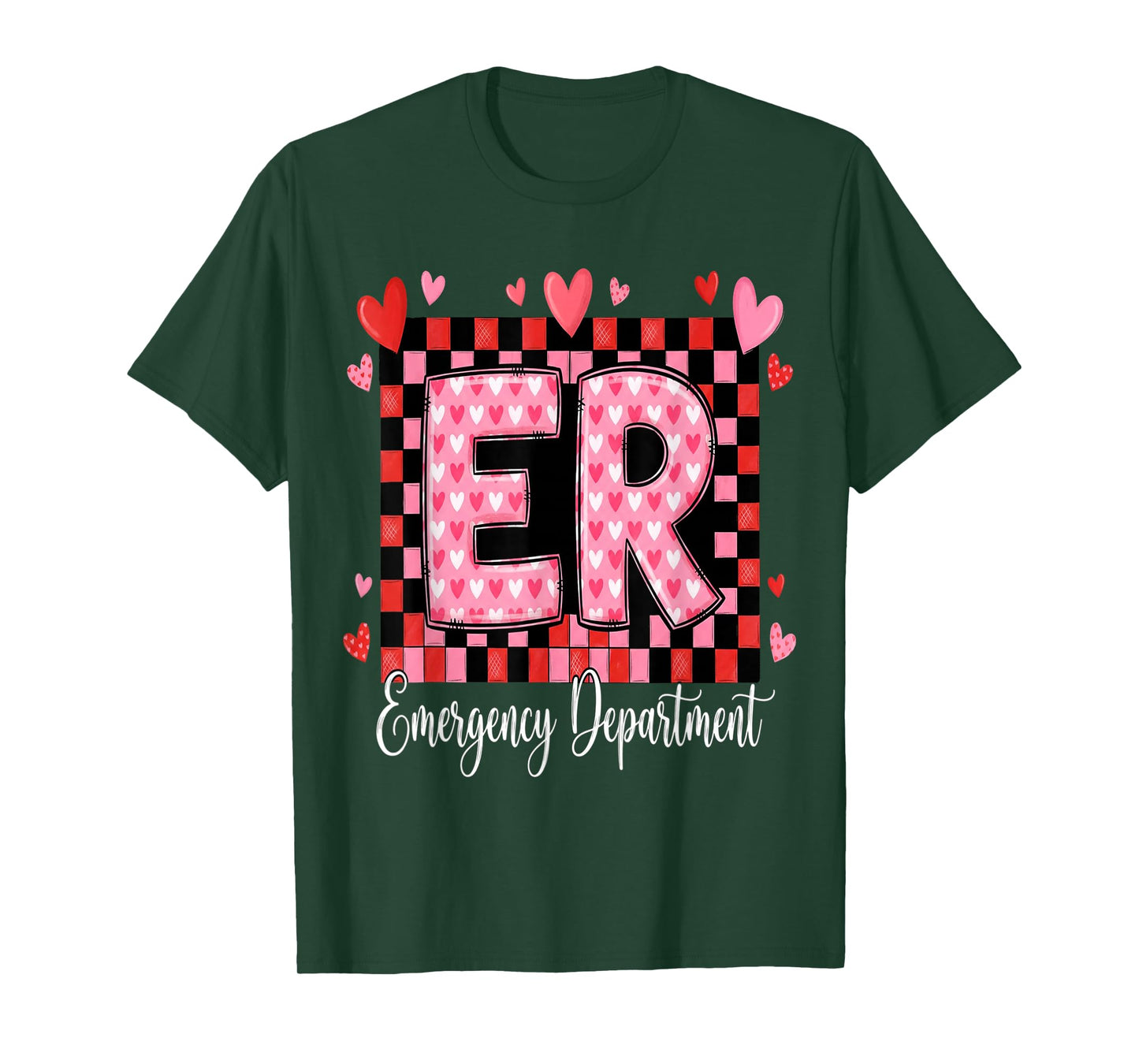 Cute Emergency Department Valentine ER Valentines Nurse T-Shirt