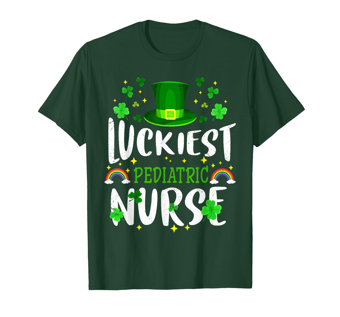 Luckiest Pediatric Nurse St Patricks Day Leprechaun T-Shirt