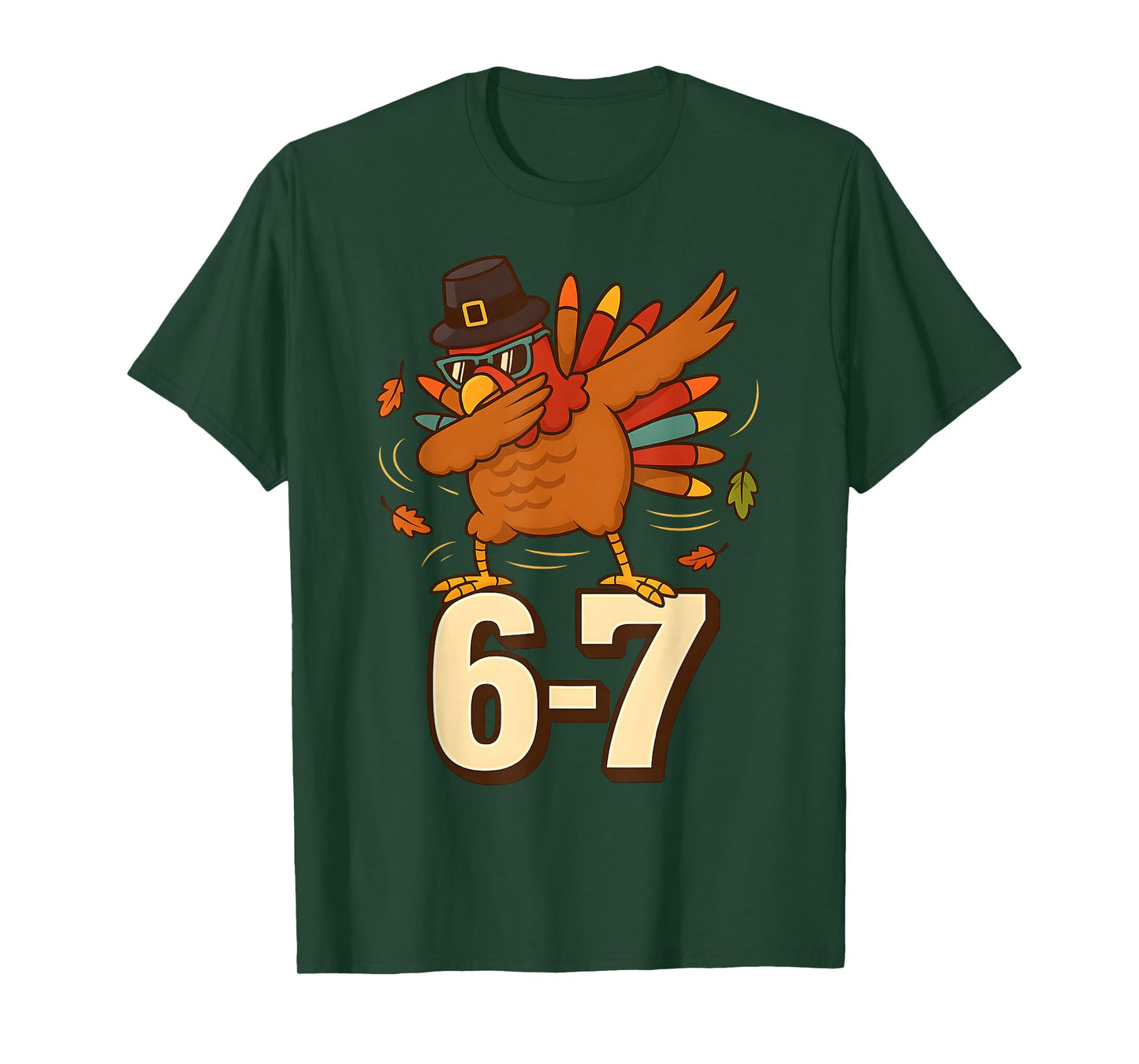 Funny 67 Thanksgiving Turkey Dabbing Six Seven Meme Boys T-Shirt