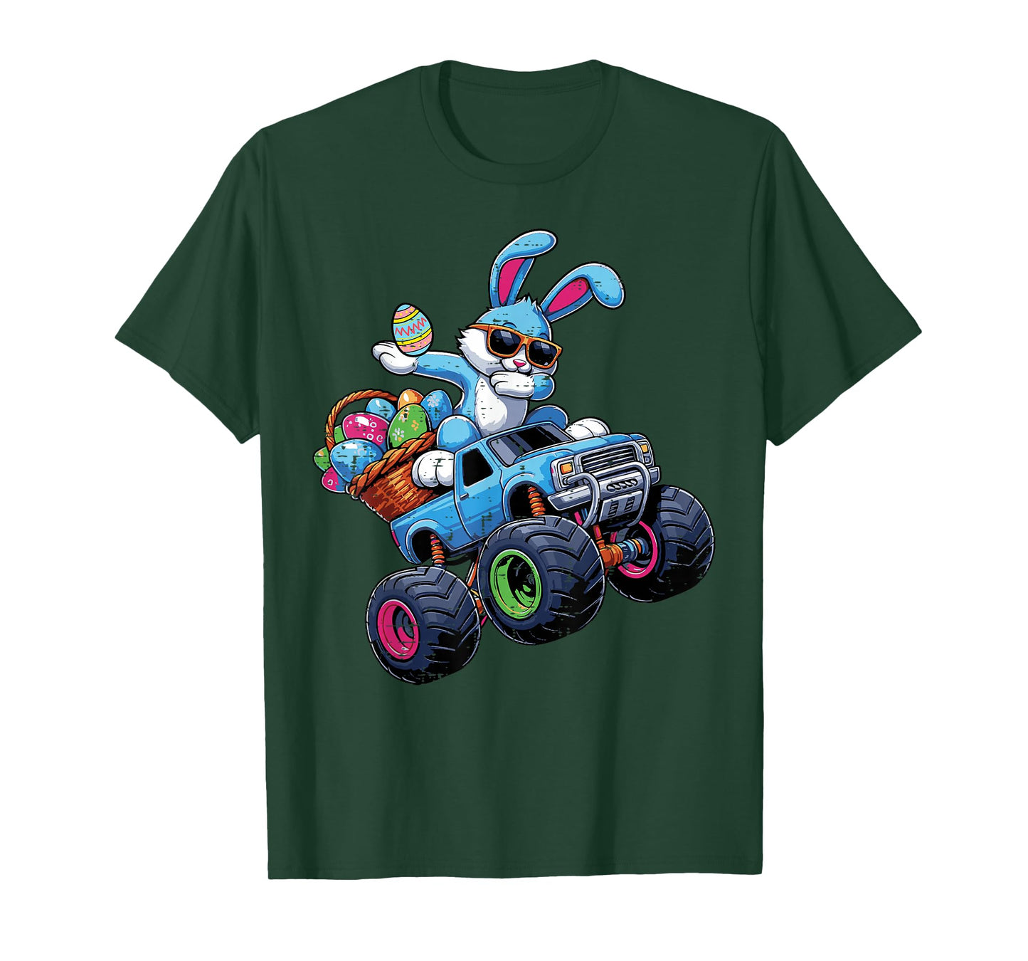 Easter Bunny Dab On Monster Truck Rabbit Boys Kids Youth Men T-Shirt