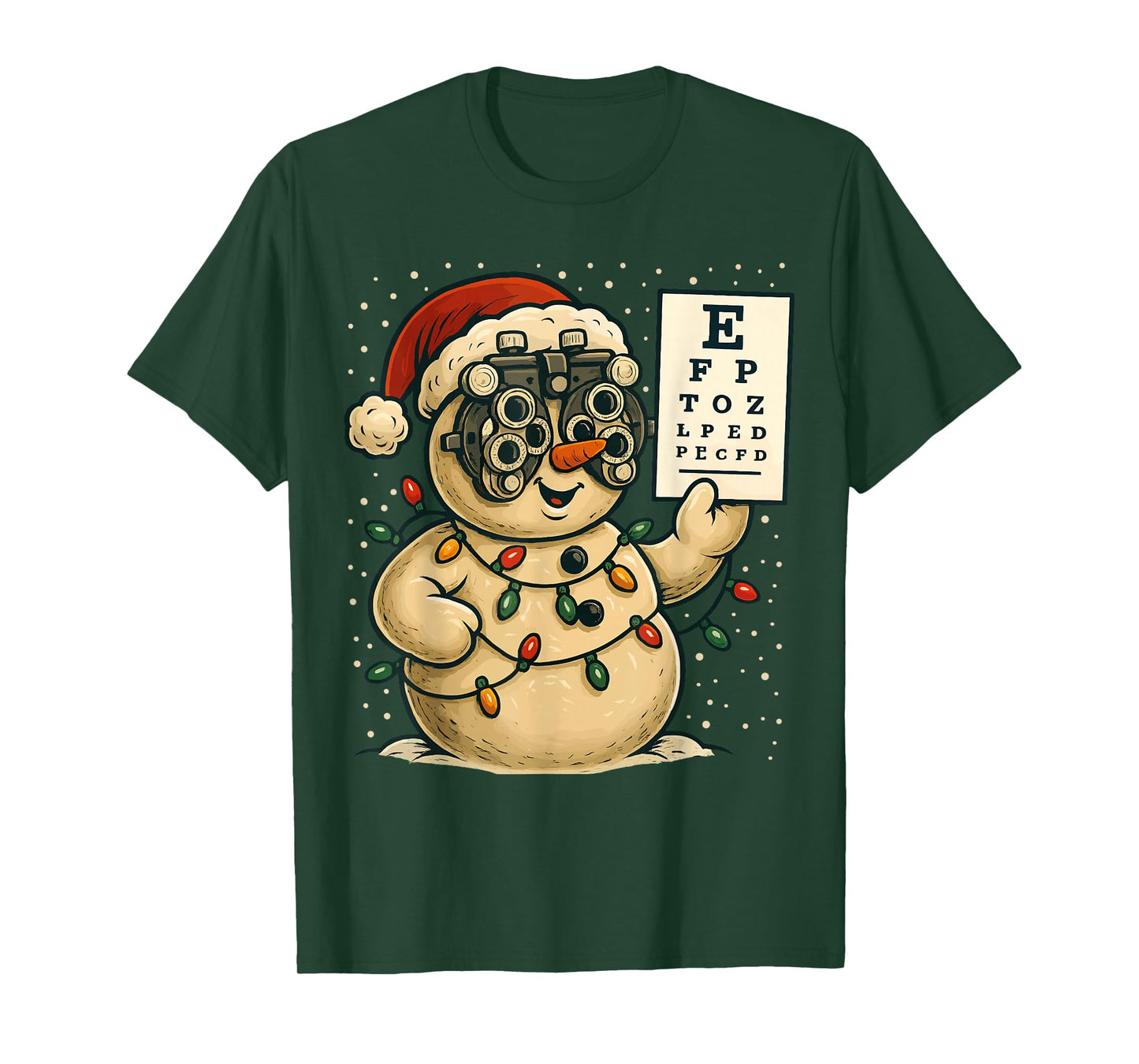Optometry Christmas Ophthalmologist Funny Optician Christmas T-Shirt