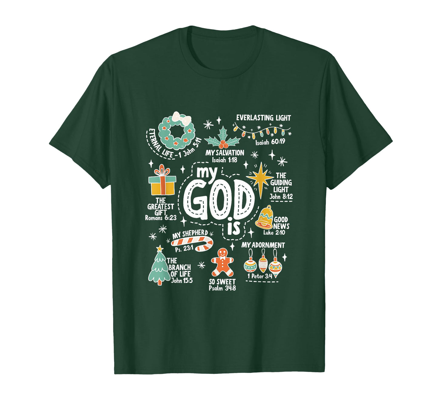 My God is Christmas Jesus is The Reason Faith Christian Xmas T-Shirt