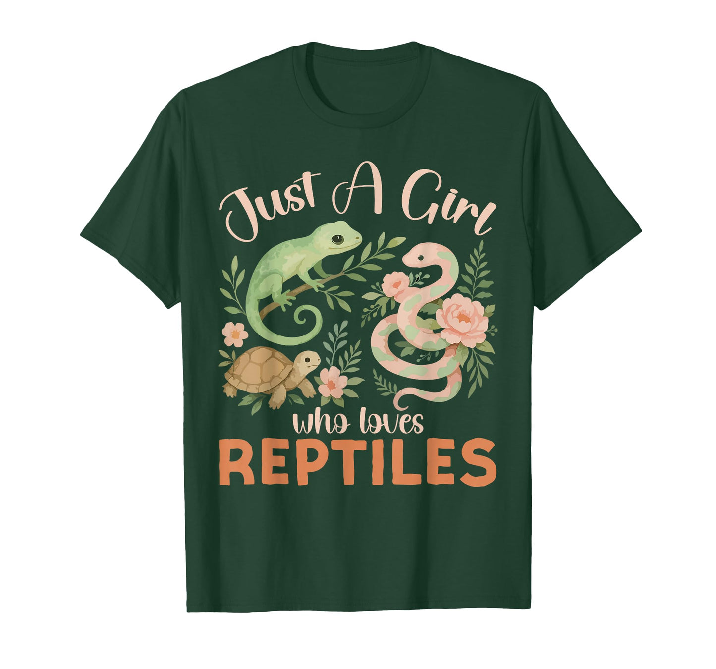 Reptile Lizard Snake Just A Girl Who Loves Reptiles T-Shirt