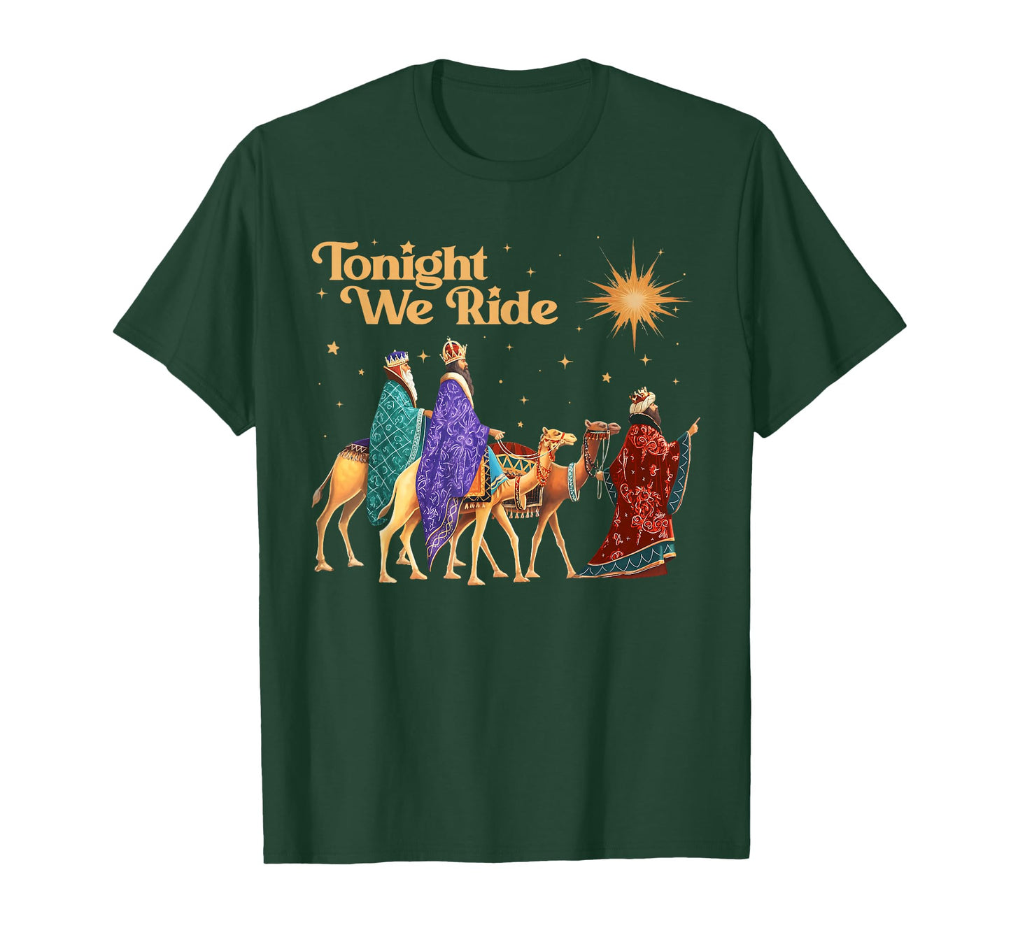 Tonight We Ride Christmas, 3 Wise Men, Christian Christmas T-Shirt
