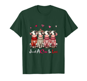 Just A Cow in Love Valentine's Day Group Cows Farmer Kids T-Shirt