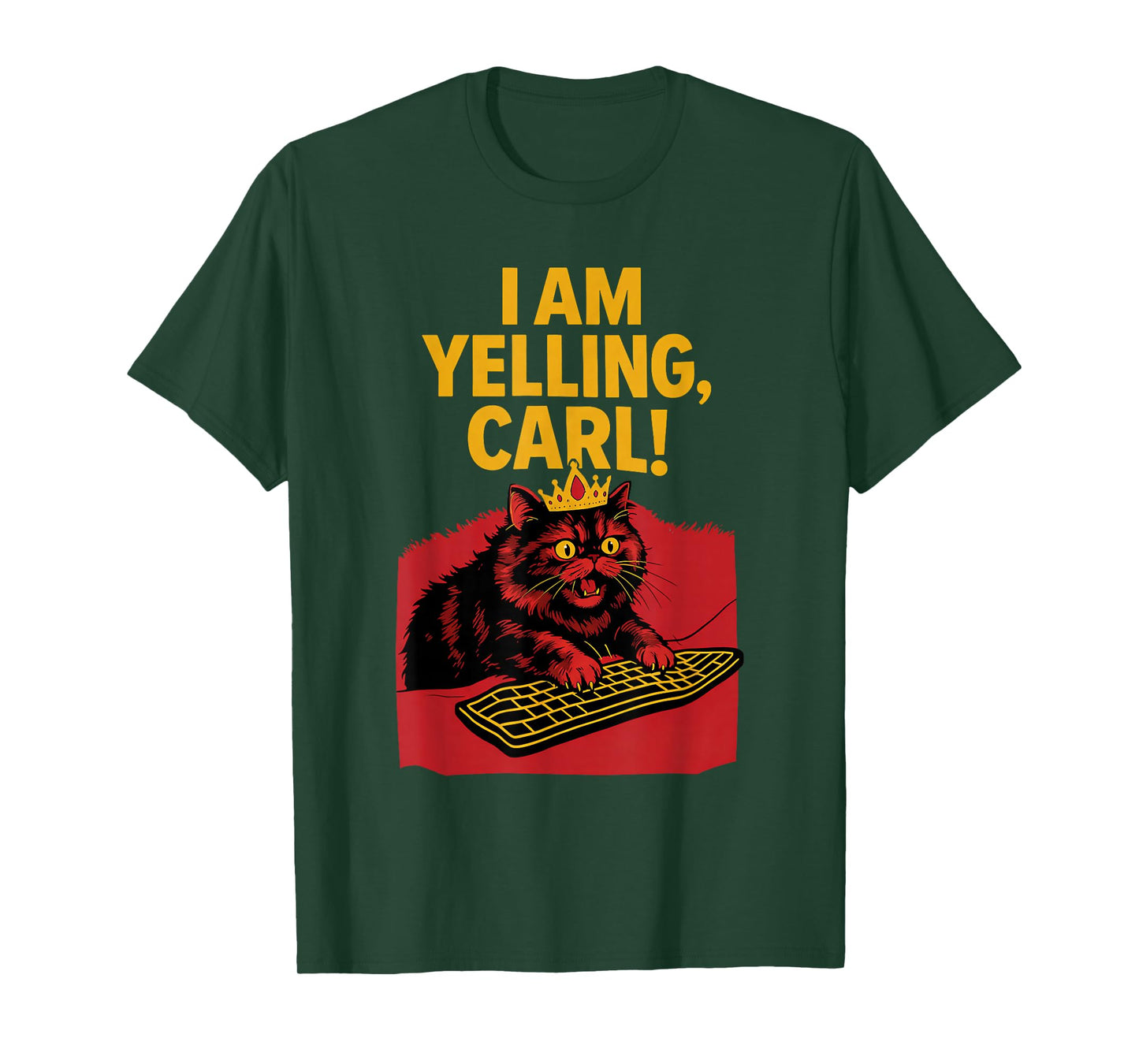 I Am Yelling Carl Screaming Cat Meme Graphic T-Shirt