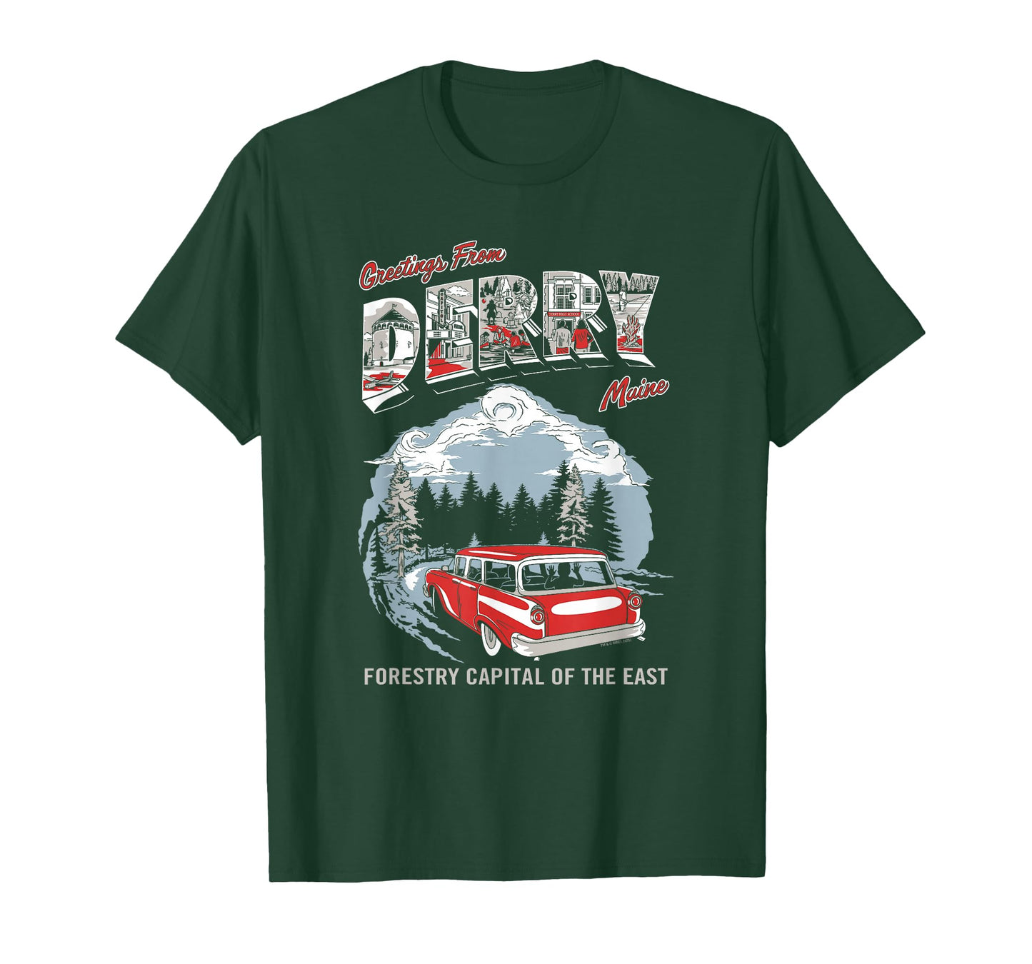 IT: Welcome to Derry Greetings Tourist Horror TV Show T-Shirt