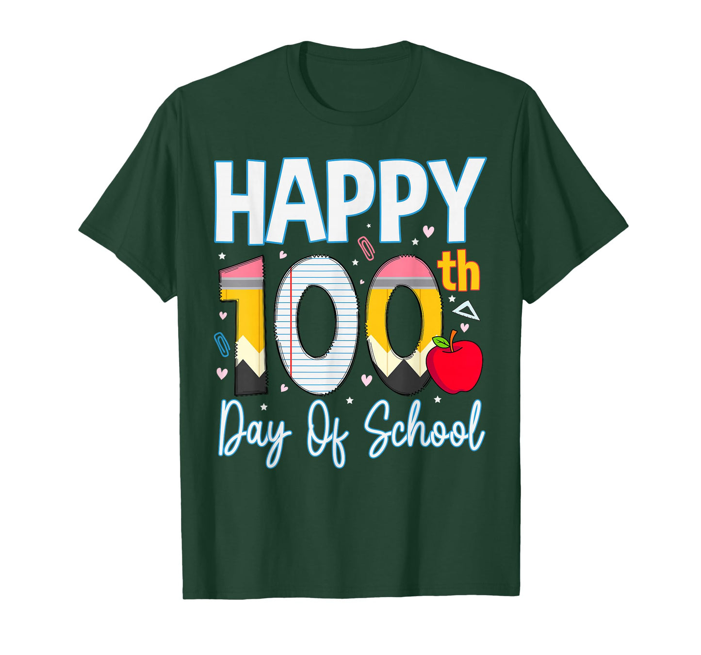 100 Days of School Teacher Kids Happy 100th Day of School T-Shirt