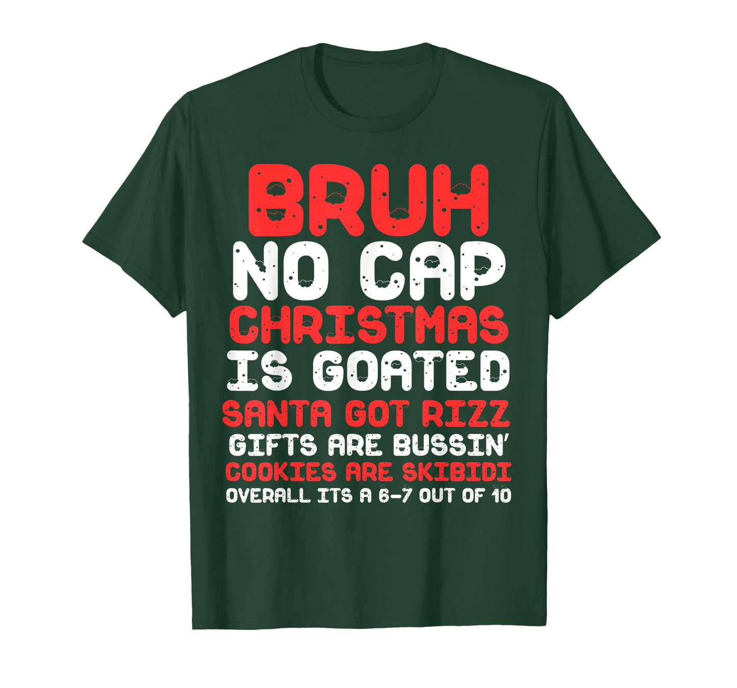 Funny Middle School Generation Alpha Gen A Slang Christmas T-Shirt
