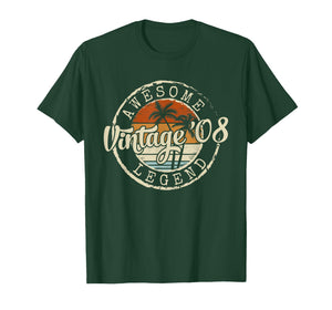 Vintage 2008 18yr 18th Birthday Gifts for Men 18 Years Old T-Shirt