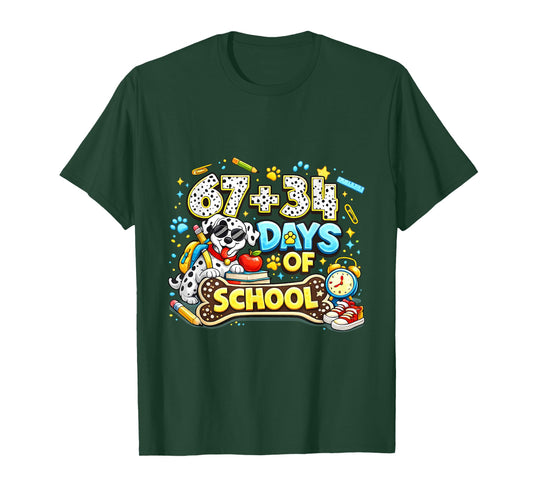 67+34 Days of School Graphic T-Shirt