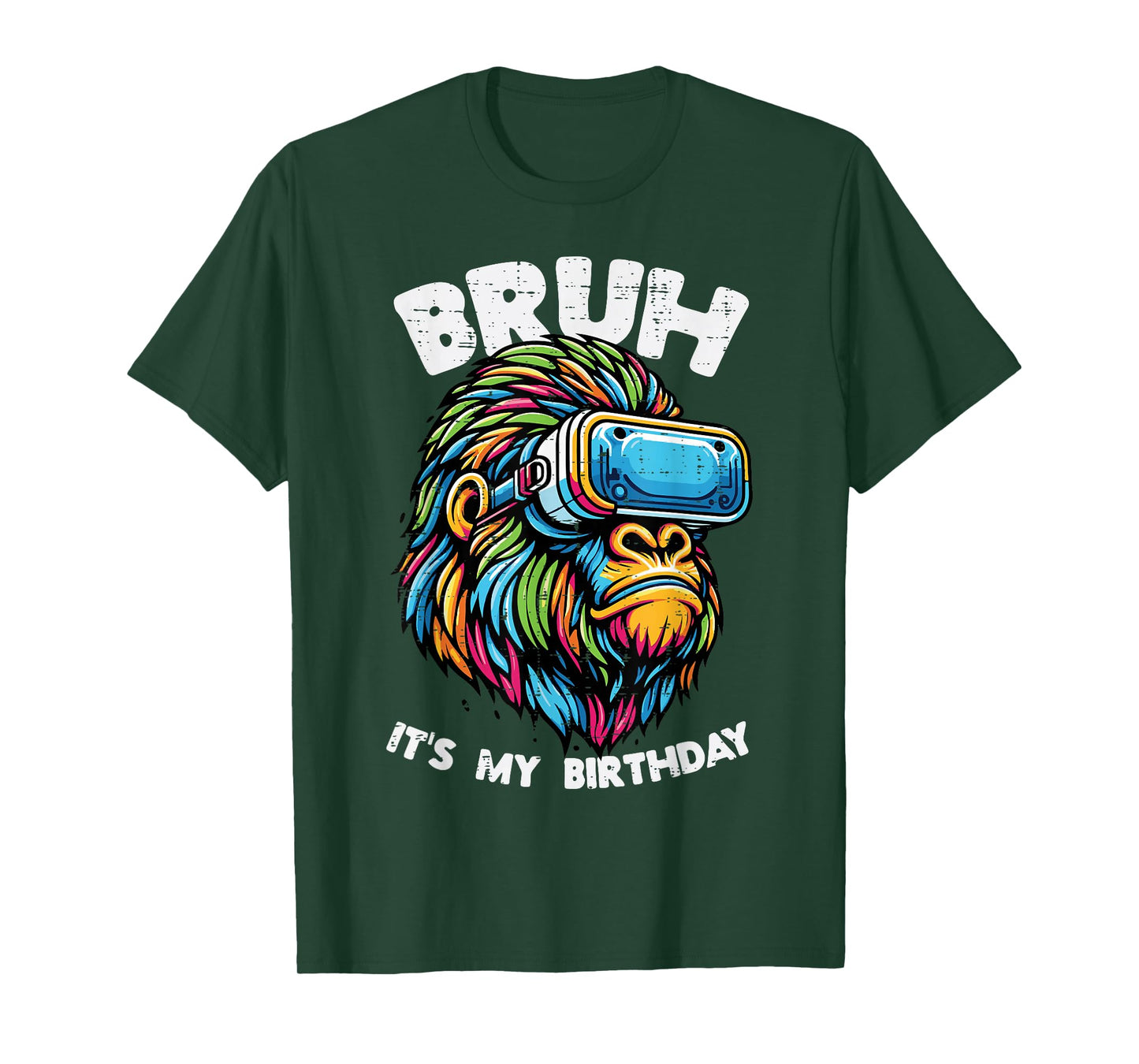 Bruh Its My Birthday Gorilla Bday Party Men Boys Kids Youth T-Shirt