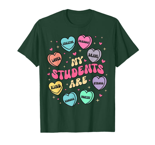 My Students are Enough Friendly Valentines Day Teacher Women T-Shirt