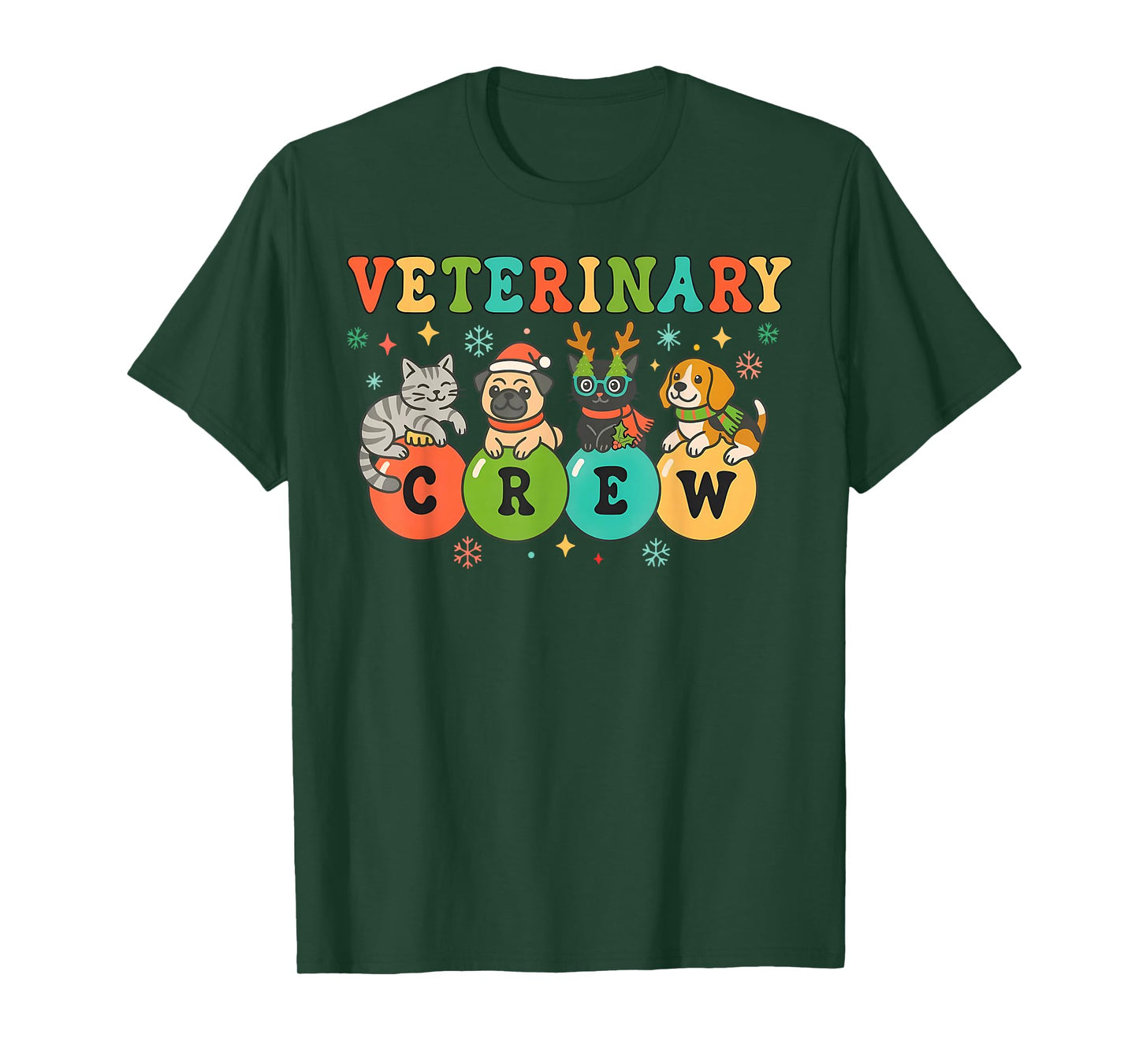 Veterinarian Christmas Veterinary Medicine Vet Technician T-Shirt