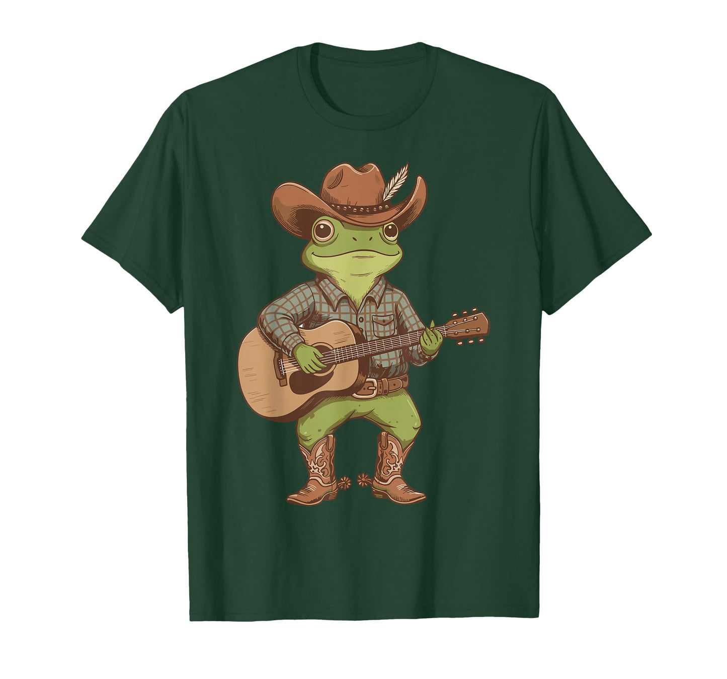 Boys Cowboy Frog Shirt Cowgirl Guitar Country Music Lovers T-Shirt