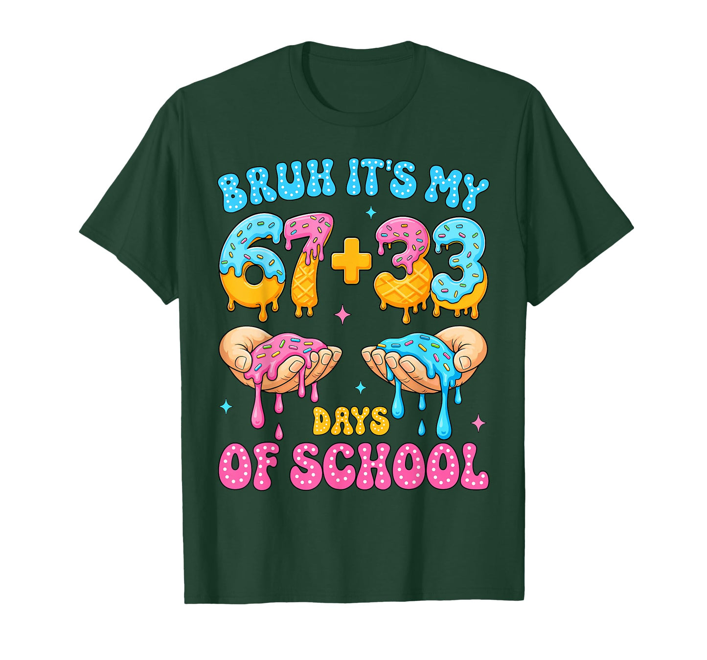 Bruh Its My 67 33 Days of School Funny Boys Kids 100th Day T-Shirt