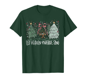 Let Heaven & Nature Sing Christmas Baby Jesus Christian Xmas T-Shirt