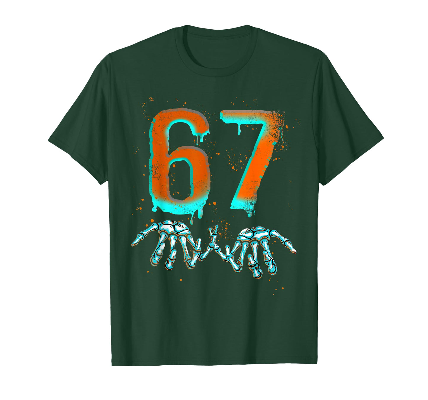 Fun 67 Meme Halloween Skeleton T-Shirt
