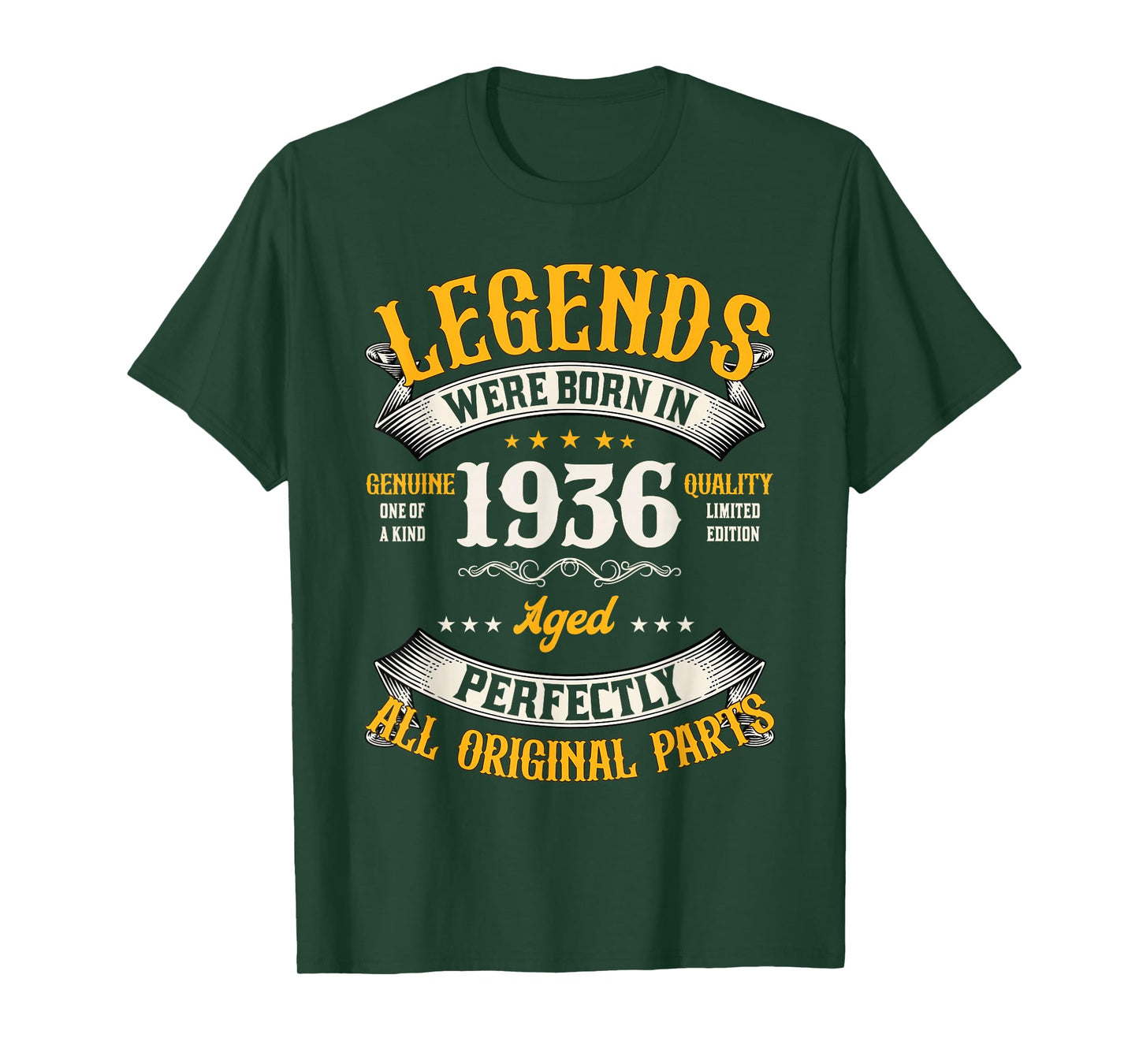 Vintage 90 Birthday Shirt for Men Legends were Born in 1936 T-Shirt