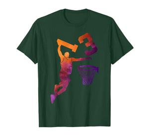 13 Years Basketball 13TH Birthday T-Shirt
