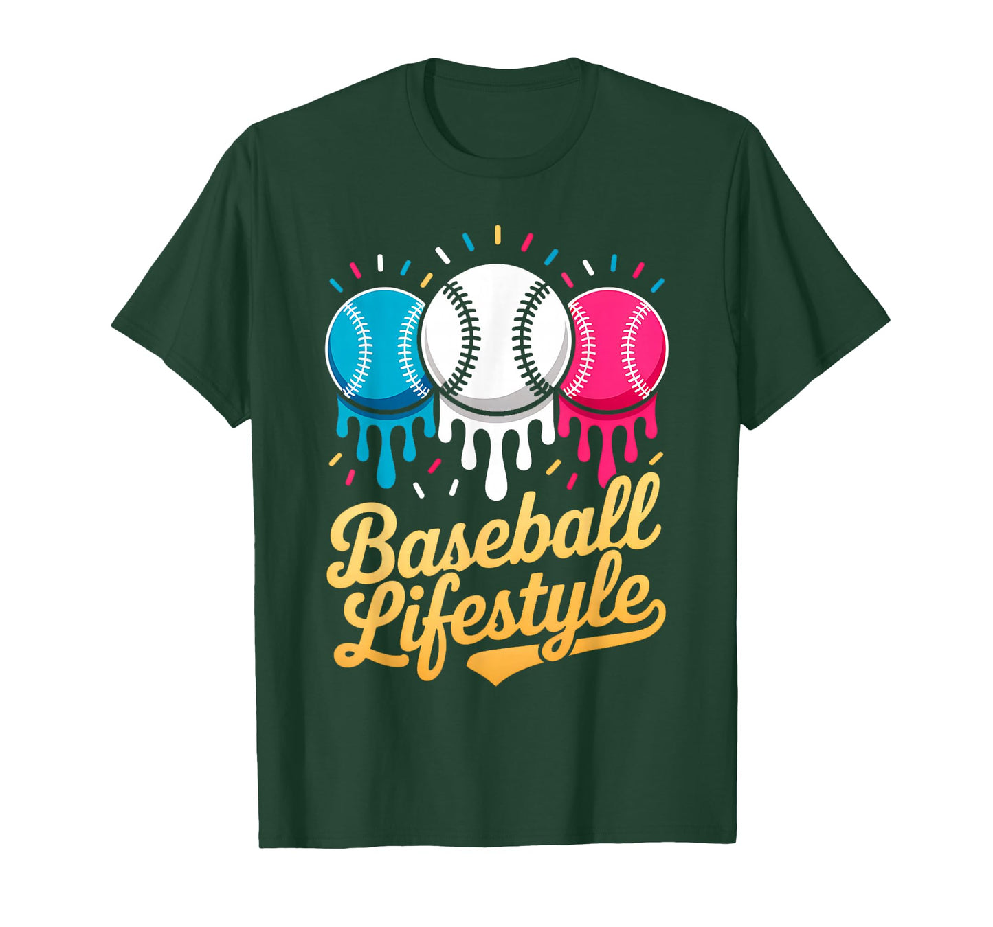 Baseball Lifestyle 101 Apparel Youth Baseball Drip Icecream T-Shirt
