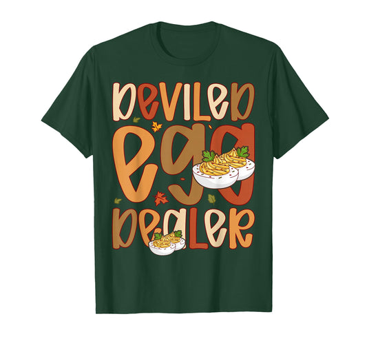 Retro Deviled Egg Dealer Thanksgiving Dinner Funny T-Shirt