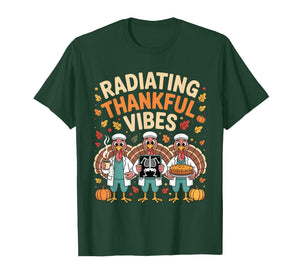 Thanksgiving Radiating Thankful Vibes X-ray Radiology Tech T-Shirt