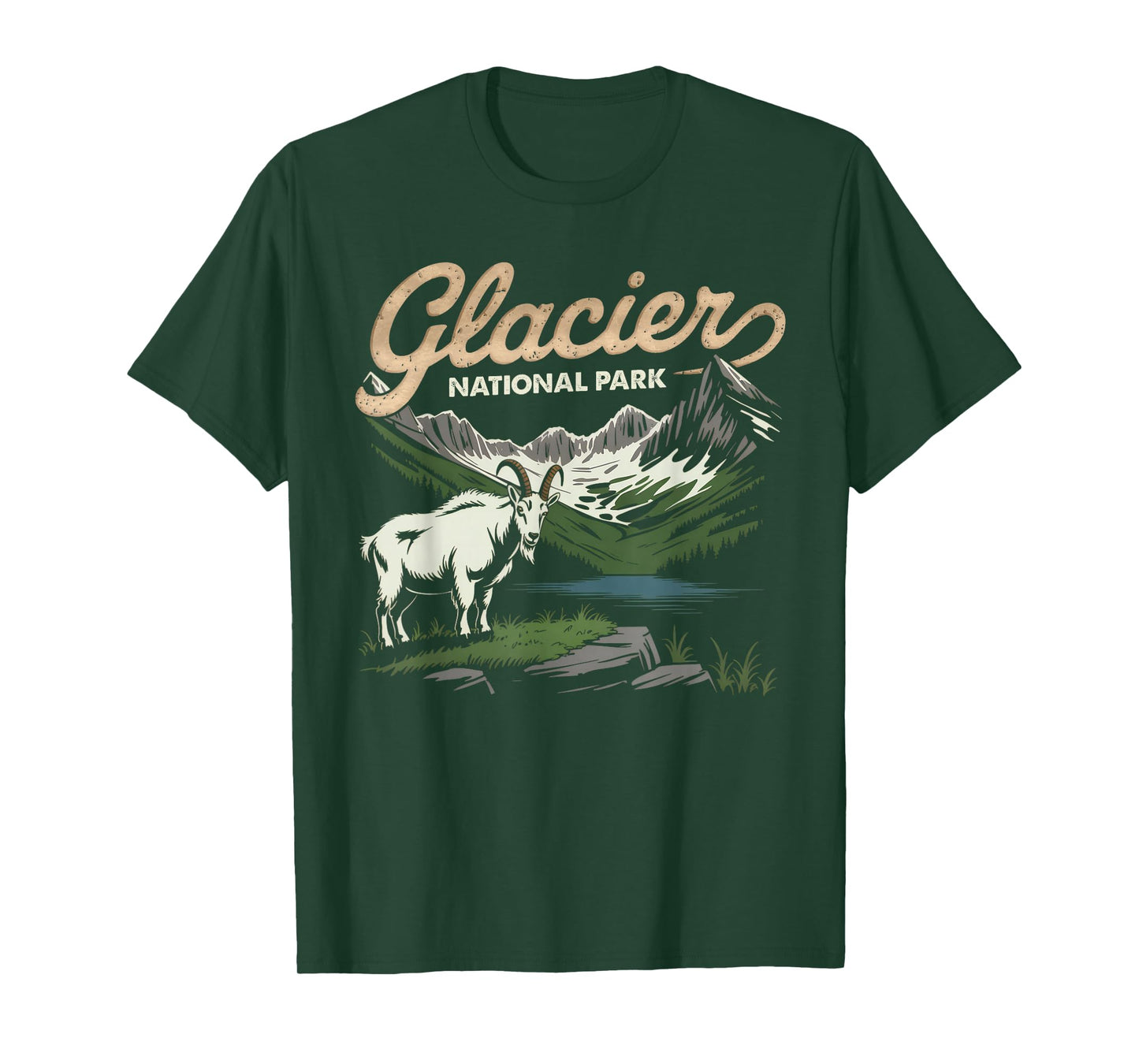 Glacier National Park Mountain Goat for Nature Lovers T-Shirt